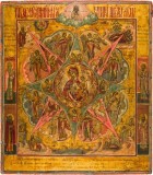 Icoana Maicii Domnului, Rugul Aprins, Icoana pe lemn, Scola Rusa, cca.1800