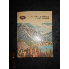 PROZA SCURTA ELVETIANA DE LIMBA FRANCEZA