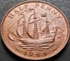 Moneda HALF PENNY - MAREA BRITANIE / ANGLIA, anul 1944 *cod 3578 = A.UNC, Europa