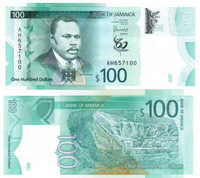 Jamaica 100 Dolari 2022 Comemorativa P-97 UNC foto