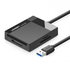 Ugreen USB 3.0 SD / micro SD / CF / MS cititor de carduri de memorie negru (30231)