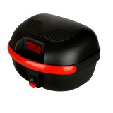 Cutie portbagaj moto / scuter, 40x35x30 cm, FIXATO, cu cheie și sistem antifurt, Negru
