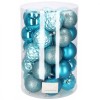 Set globuri de Craciun, 30 bucati, 6 modele, 8cm, albastru Household NewTrend