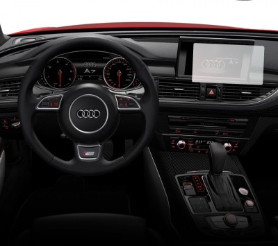 Folie protectie display navigatie Duragon, din silicon, pentru Audi A7 Sportback 2014-2017, mata, anti-amprenta, kit instalare foto
