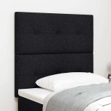VidaXL Tăblie LED cu lumini cu bandă LED Manual Negru 100 cm țesătură