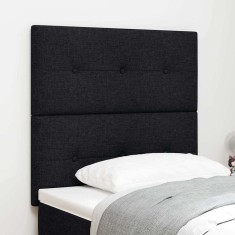 vidaXL Tăblie LED cu lumini cu bandă LED Manual Negru 100 cm țesătură