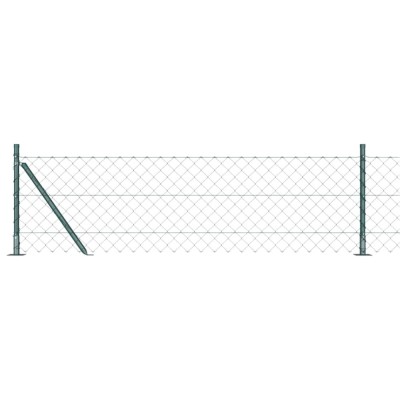 vidaXL Set de St&amp;acirc;lpi de Gard Argintiu 10 x 0.6 m Oțel Galvanizat foto