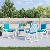 vidaXL Perne scaun cu spătar mic, 4 buc., turcoaz, țesătură oxford 377735