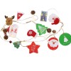 Instalatie craciun cu baterii, 2 metri, 20 led-uri tip conuri de pin si figurine, alb cald, flippy