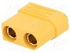 Conector alimentare DC, 500V, 2 pini, seria XT90, {{Dimensiune pin}}. AMASS - XT90PB-F