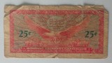 Certificat militar de plata - SUA - 25 Cents 1965-1968