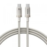 Cablu Date si Incarcare USB-C - USB-C Baseus Titanium, 100W, 1m, Argintiu P10378100G21-00