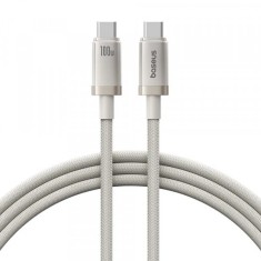 Cablu Date si Incarcare USB-C - USB-C Baseus Titanium, 100W, 1m, Argintiu P10378100G21-00
