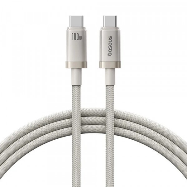 Cablu Date si Incarcare USB-C - USB-C Baseus Titanium, 100W, 1m, Argintiu P10378100G21-00