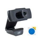 Pachet Camera Web PNI CW1850 Full HD 1080P 2MP, USB, clip-on si sticky Pad Blue inclus