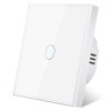 Intrerupator touch cap scara, cap cruce iUni 1F, Sticla securizata, LED