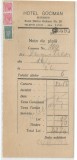 Romania, Hotel Gociman, Nota de plata, Bucuresti, 1943