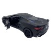 Macheta Auto 2021 Corvette C8, Scara 1/36, Metal/Plastic, Negru, Kinsmart, Usi Orizontale