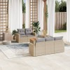 VidaXL Set canapele de grădină, 6 piese, cu perne, bej, poliratan 3256339