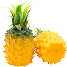 2 Bucati de Ananas Artificial, Fructe pentru Decor, Dimensiune 23 cm