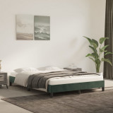VidaXL Cadru de pat, verde &icirc;nchis, 140x190 cm, catifea