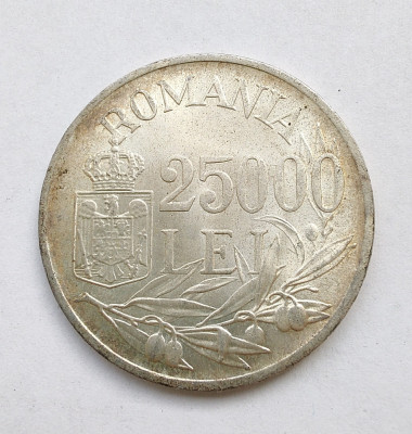 Romania - 25000 Lei 1946 - Argint - (#5A) foto