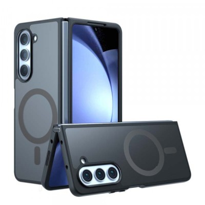 Husa MagSafe pentru Samsung Galaxy Z Fold6 F956, Techsuit, PureFrost, Neagra foto