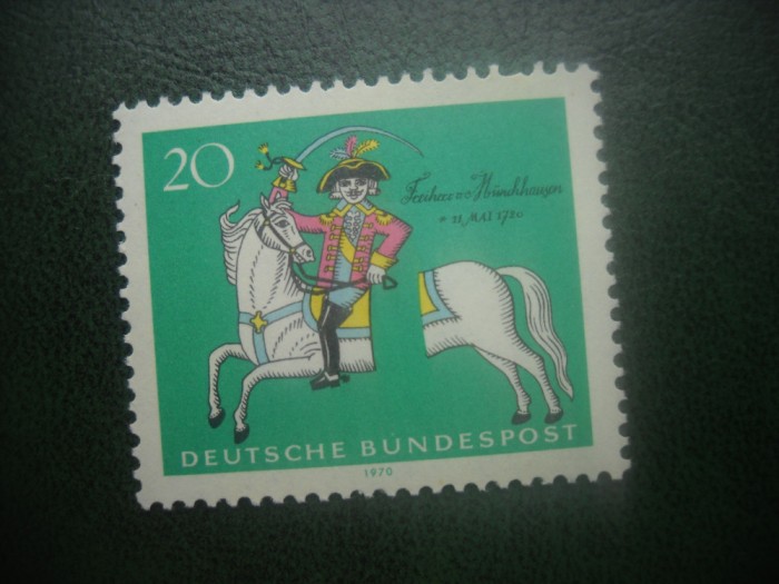 HOPCT TIMBRE MNH 904 BARONUL HYERONIMUS CF MUNCHHAUSEN 1970 - 1 VAL GERMANIA