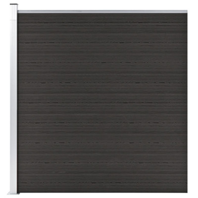 Panou de gard, negru, 175x186 cm, WPC GartenMobel Dekor foto