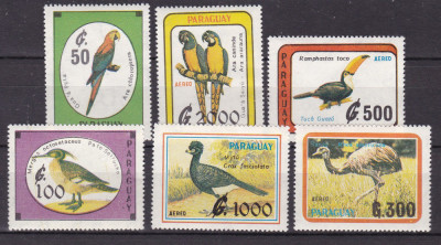 Paraguay 1989 fauna pasari MI 4417-4422 MNH foto
