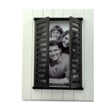 Rama Foto Lemn Window 10x15 cm, Decorativa, Stil Rustic, Alb