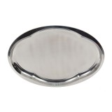 Tava ovala pentru servire, din inox, 412, gri, 45 x 33.8 x 2 cm