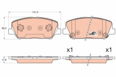 TRW GDB3582 COTEC set placute frana,frana disc