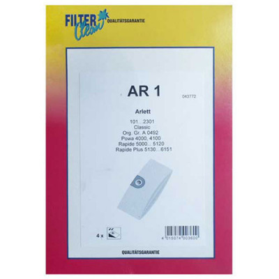 AR1 SAC ASPIRATOR, 4BUC. 000142-K pentru aspirator Rowenta FILTERCLEAN foto