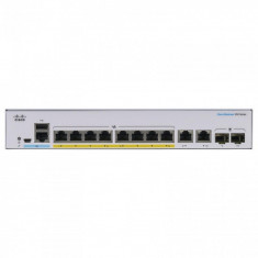 Switch CISCO CBS250-8FP-E-2G, 8 PORTURI 10/100/1000, 2 x SFP, POE 120w, Buffer: 1.5 Mb, Flash 256Mb, CPU: 800 MHz ARM , DRAM: 512 MB Dimensiuni: 268 x foto