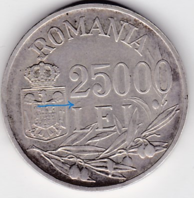 Romania 25000 lei 1946 FUM