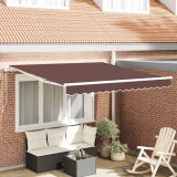 vidaXL Copertină retractabilă manual, maro, 300x250 cm 3215633