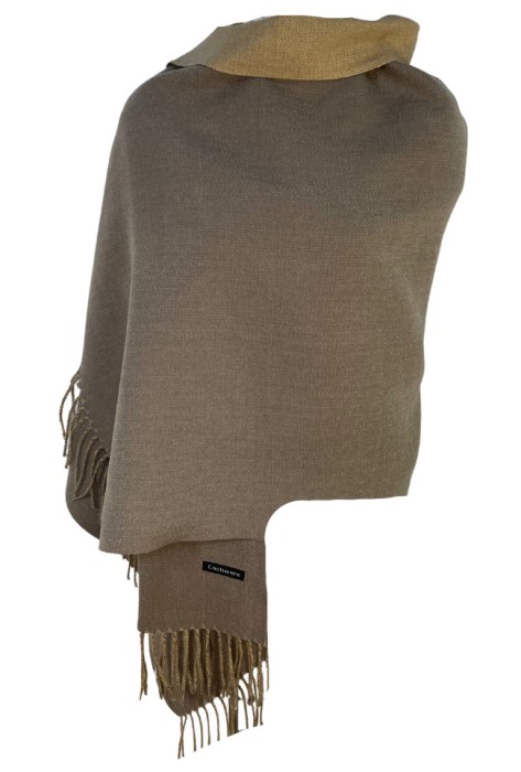 Fular tip sal, cu doua fete uni, Dacali, gri antichizat, 185x75 cm