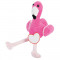 Flamingo de Plus, inaltime 32 cm, Kidonero, Colectia &amp;quot;Micul meu prieten&amp;quot;, 20FEB0114, Poliester, Alb, Negru, Roz, radiera inclusa