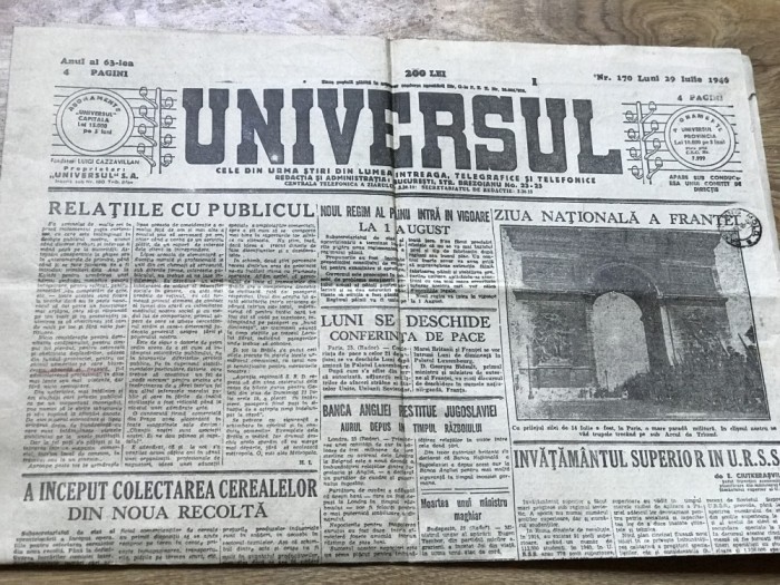ZRE Ziarul Interbelic - Universul