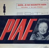 Disc Vinil Edith Piaf - Non, je ne regrette rien (Chanson, 7 inch, 45 RPM, Supraphon, ESRF-I-303-M, Stare Buna)