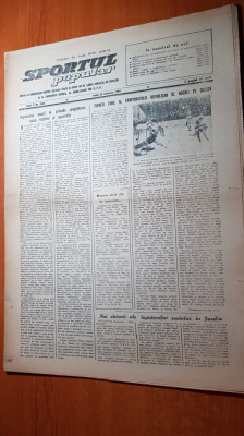 sportul popular 26 ianuarie 1954-concursurile de schi cupa mogosa,box,patinaj foto