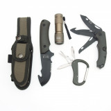 Set Cutit, Briceag, Lanterna, accesorii Outdoor OD Green 45451B