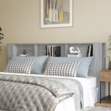 VidaXL Tăblie de pat cu dulap, gri sonoma, 220x18,5x104,5 cm 817283