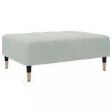 Cumpara ieftin Taburet, gri deschis, 77x55x31 cm, catifea