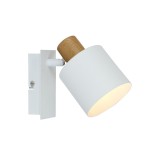 Aplica perete Klausen Whitish AP1 moderna alba 14.1x17.2x8 cm corp iluminat metalic design minimalist pentru dormitor sau living soclu E14 eficient