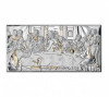 Icoana Cina Cea De Taina Argint 11&amp;#215;6.5 cm cu detalii Aurii COD: 2550
