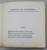 NOAPTEA DE OCTOMBRIE de ALFRED DE MUSSET , traducere in versuri de EM . G. CIOMAC , 1910