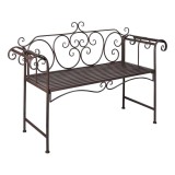 Cumpara ieftin Bancă de grădină, maro &icirc;nvechit, 132 cm, oțel