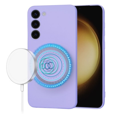 Husa silicon Samsung Galaxy S23 Plus Techsuit SoftFlex MagSafe, violet foto